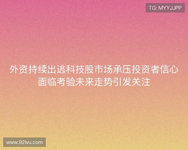 外资持续出逃科技股市场承压投资者信心面临考验未来走势引发关注